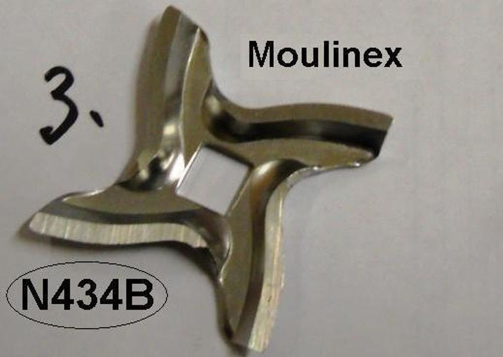 Нож для мясорубки moulinex (мулинекс) четырехгранник (квадрат) MA-A09B03