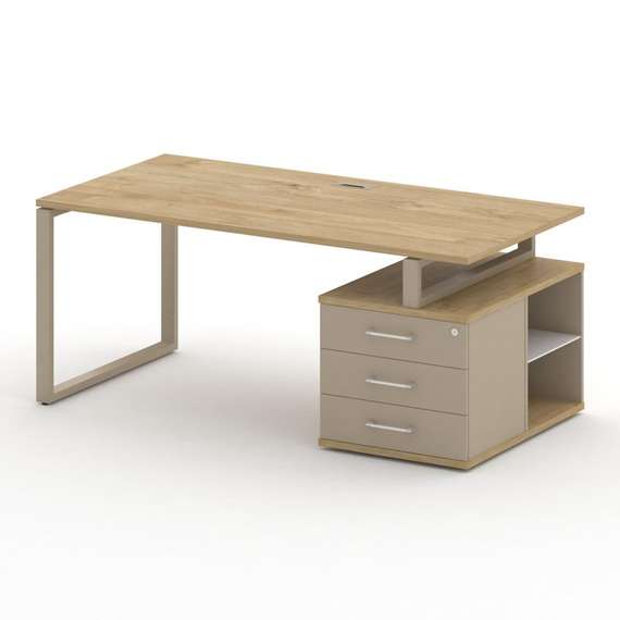 Шифт Стол руководителя с опорной тумбой , правый SK.SRT-180.P (R) 1800*904*753