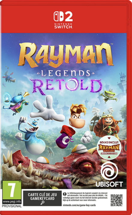 Rayman Legends Retold Премьерное издание (Launch Edition) (ключ-карта для Nintendo Switch 2, интерфейс и субтитры на русском языке)
