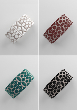 Схема PEYOTE, Схема браслета мозаичное плетение, узор из Miyuki Delica 11/0, файл PDF, №50