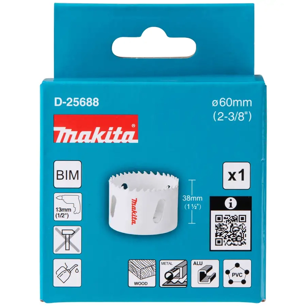 Биметаллическая полая коронка 60 мм Makita D-25688