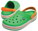Сабо Crocs Crocband Grass Green/White/Blazing Orange