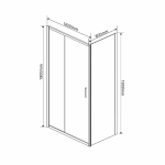 Душевой уголок Vincea GARDA VSR-1G8016CL 160x80 стекло прозрачное/профиль хром