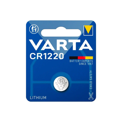 Батарейка Varta Lithium Coin CR1220 , 35 mAh , ( 1 ) шт. в блистере, 06220101401