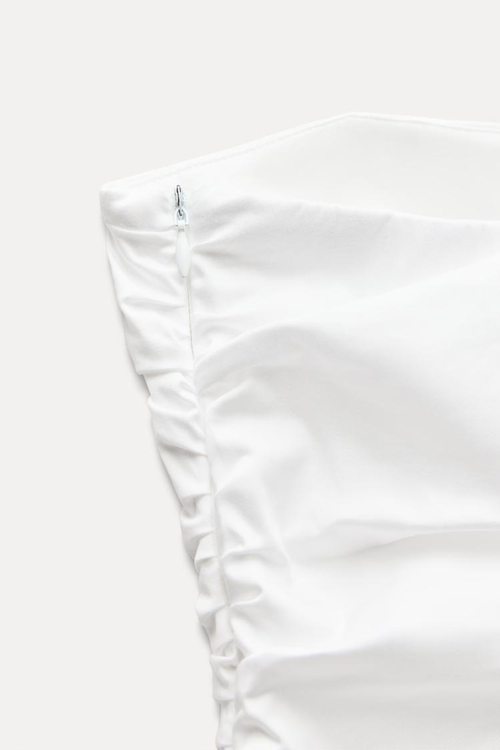 ZARA ОБЪЕМНЫЙ ТОП ИЗ ПОПЛИНА, БЕЛЫЙ