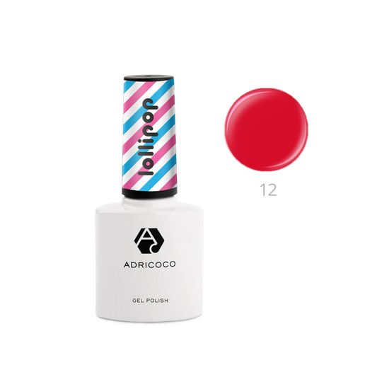 Гель-лак ADRICOCO Lollipop №12 - Вишневный леденец (8 мл.)