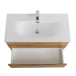 Тумба с раковиной подвесная BelBagno MARINO-CER-MINI-700-2C-SO-RR-P Rovere Rustico, раковина белая BB-8099-3-70