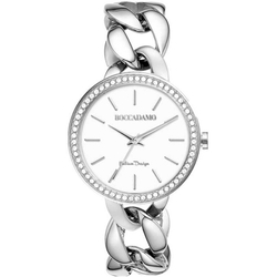 Часы Boccadamo LadyB Silver White LB001 BW/S  с минеральным стеклом, кристаллами Swarovski