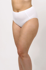 Высокие трусы-слипы с кружевной вставкой сзади (Размер: 58) (Цвет: черный)