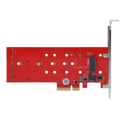 ORIENT C298E, Переходник PCI-E 4x-&gt;NGFF (M.2) M-key PCI-E SSD + 2xSATA-&gt;2xNGFF (M.2) B-key SSD, тип 2230/2242/2260/2280, SATA кабель - 2шт. в комплекте (30898)