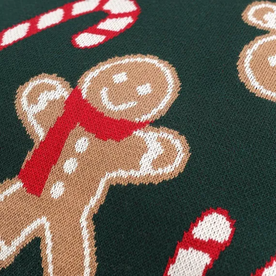 Подушка вязаная с новогодним рисунком gingerman из коллекции new year essential, 45x45 см