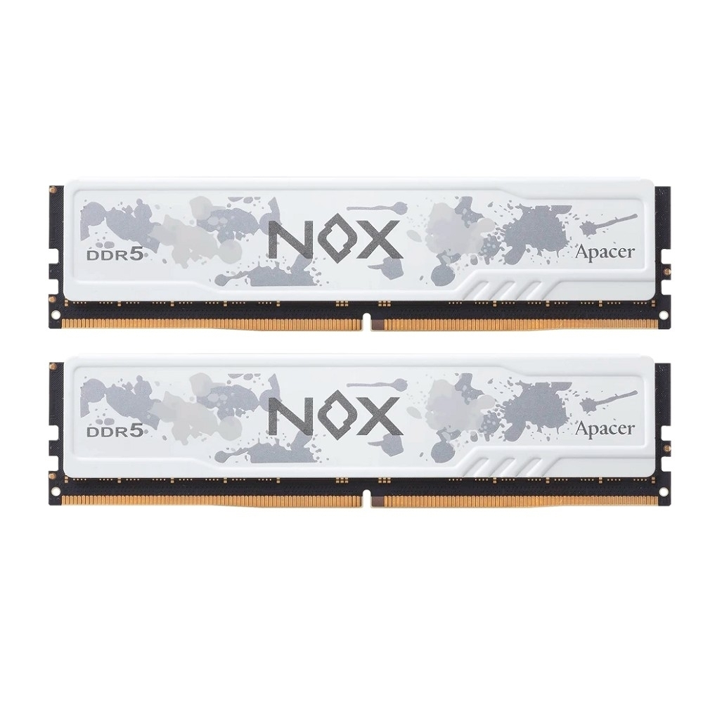 Оперативная память Оперативная память Apacer DDR5 32GB 6000MHz DIMM NOX RGB White Gaming Memory CL38 1.35V Kit (2x16GB) (Retail) 2048*8 Heat Sink (Retail) 3 years (AH5U32G60C622MWAA-2)
