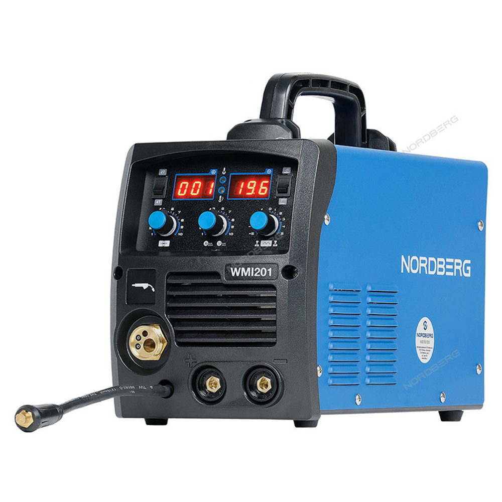 NORDBERG (WMI201) Аппарат сварочный инверторный MIG+MMA, 220В