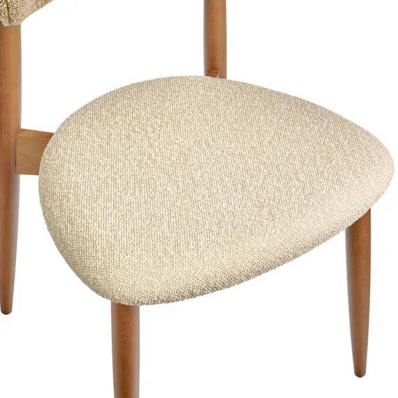 Стул Mod, бежевое букле, ножки цвета орех