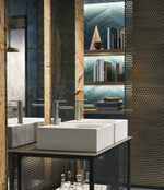 Смеситель для раковины Gessi Ingranaggio, однорычажный, с донным клапаном, цвет Finox Brushed Nickel