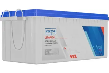 Аккумулятор VEKTOR BATTERY LFP 25,6-200 Smart BMS 200A (Bluetooth 4.0)