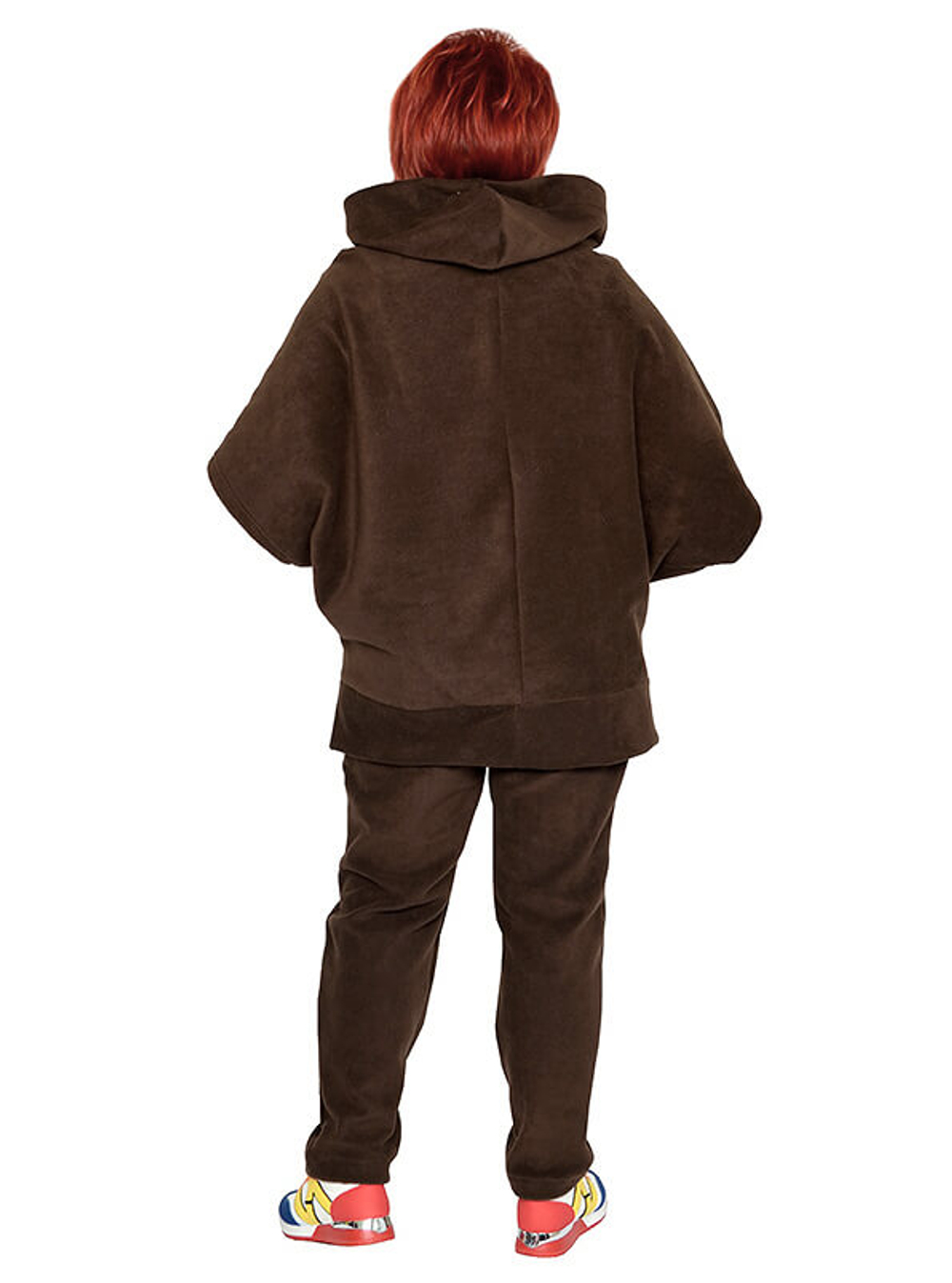Толстовка-пончо из флиса, шоколадный
