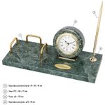 Набор настольный Delucci 4 предмета, зеленый мрамор