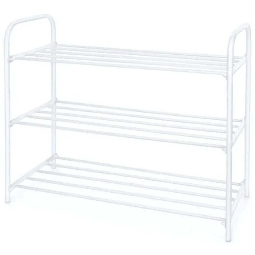 Этажерка для обуви 3 полки 790*330*590мм матовый белый ЭТК3/МБ