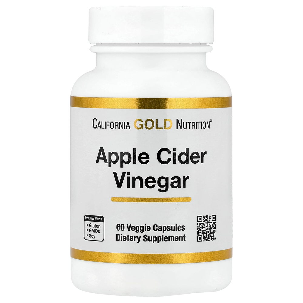 California Gold Nutrition, яблочный уксус, 60 растительных капсул
