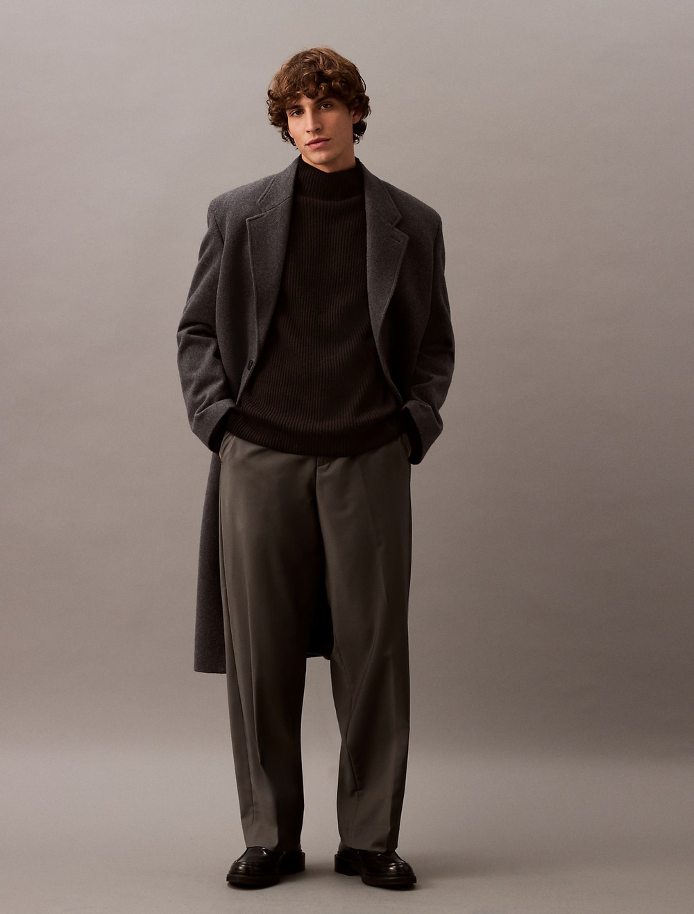 Свитер Calvin Klein Wool Blend Mock Neck Black