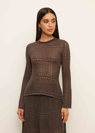 Ажурный комплект SELINE, шоколадный