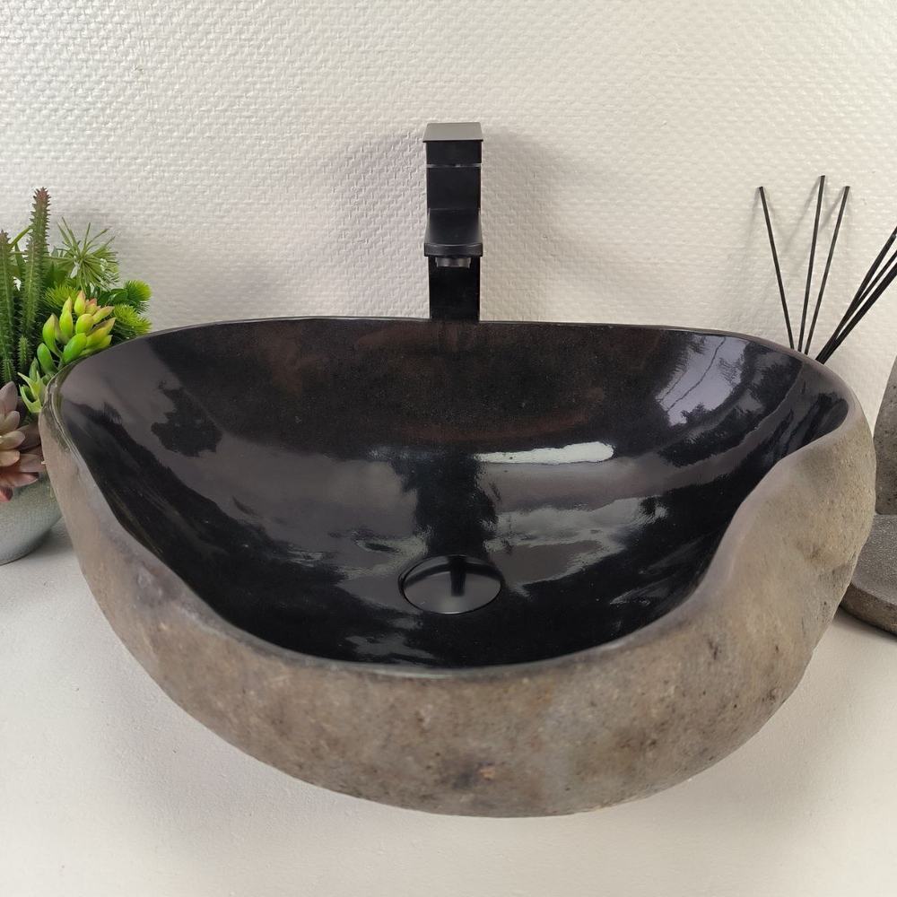 Раковина из речного камня RS-65148 53*45*16 0862