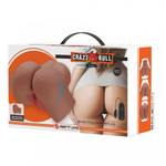 Мастурбатор реалистичный двойной Hailey с вибрацией (анус+вагина) коричневый