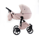 Детская универсальная коляска Adamex NOLA Natura ROSE-2 (2в1) - Светло-розовая ткань, светло-розовая экокожа