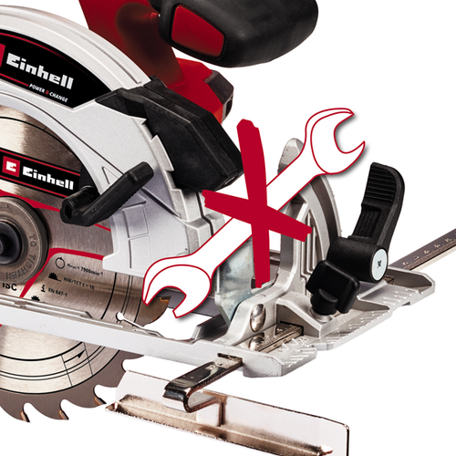 Пила циркулярная аккумуляторная 18V Einhell PXC TE-CS 18/165-1Li, 165мм, 1хАКБ PXC без АКБ и ЗУ