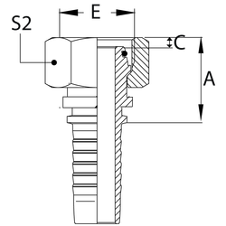 Фитинг DN 32 DKO-L (Г) 45x2 35 накидная гайка