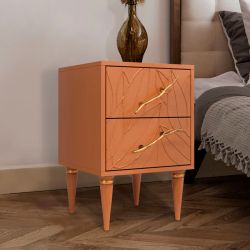 Тумба Арт Колор leaves Классик Голд Томленый оранжевый