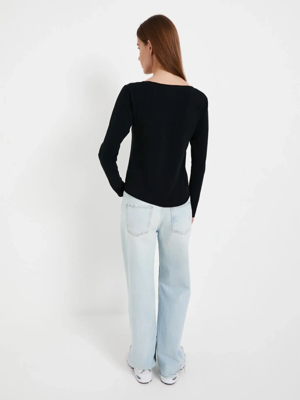 Лонгслив Базовый Черный