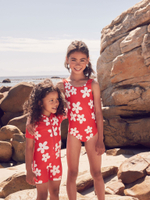 Купальник слитный на молнии для девочки Next AB7-036, Красный