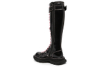 Alexander McQueen Tread Lace Up Boots "Black Pink Lace" Women"s