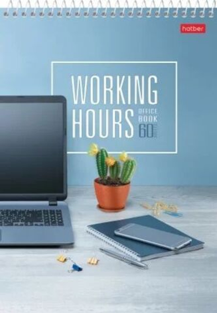 Блокнот А5 60л гребень "Время Управлять" клетка, УФ-лак, жестк.подложка