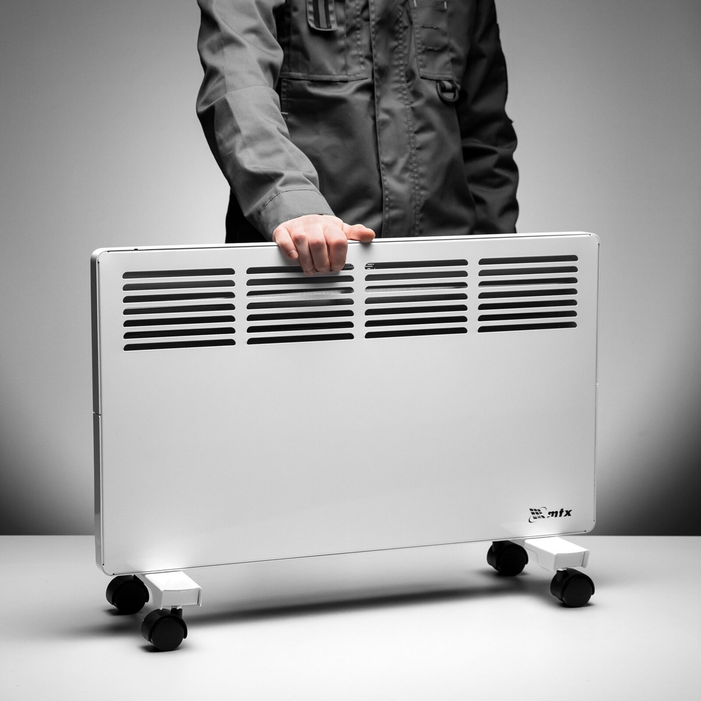 Конвектор электрический MTX КМ-2000.2, 2000 Вт, X-образный нагреватель, колеса, термостат, 98126