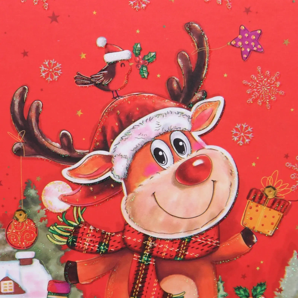 Коробка подарочная «Новогодний гость» 15,5*15,5*7,5 см