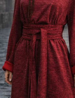 Кушак / меланж бордово -красный