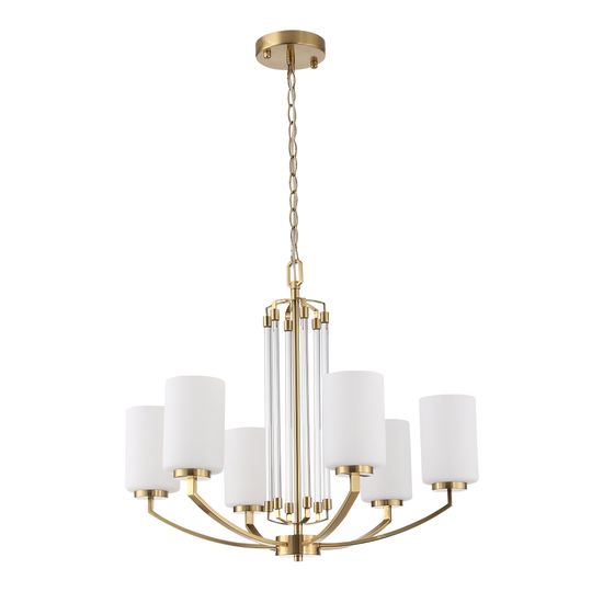 SL1403.303.06 Люстра подвесная ST-Luce Латунь/Прозрачный E27*6 40W BRASS