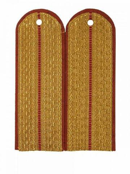 Погоны парадные золотые металлизированные МЧС один просвет