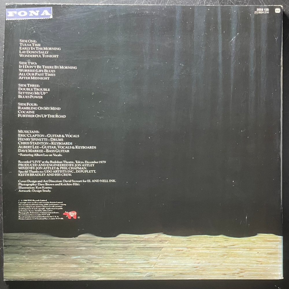 Eric Clapton ‎– Just One Night 2LP (Скандинавия 1980г.)