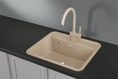 Granula 5601, БЕЖЕВЫЙ, кухонная мойка, СтандАРТ кварц