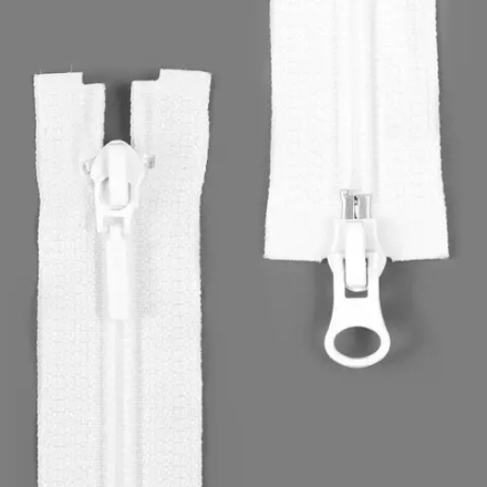 Молния витая, двухзамковая YKK Тип 5, 65см, цв.белый