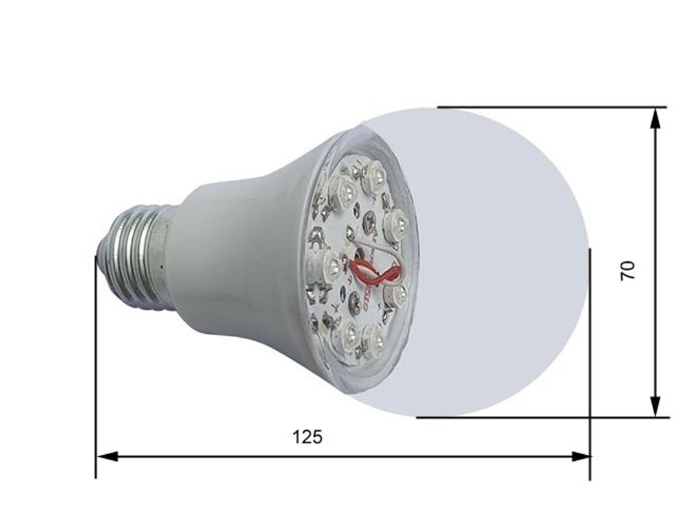Лампа УФ светодиодная 7W R70 E27