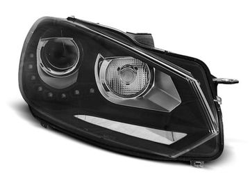 Передние фары VW Golf 6 daylight tru drl black