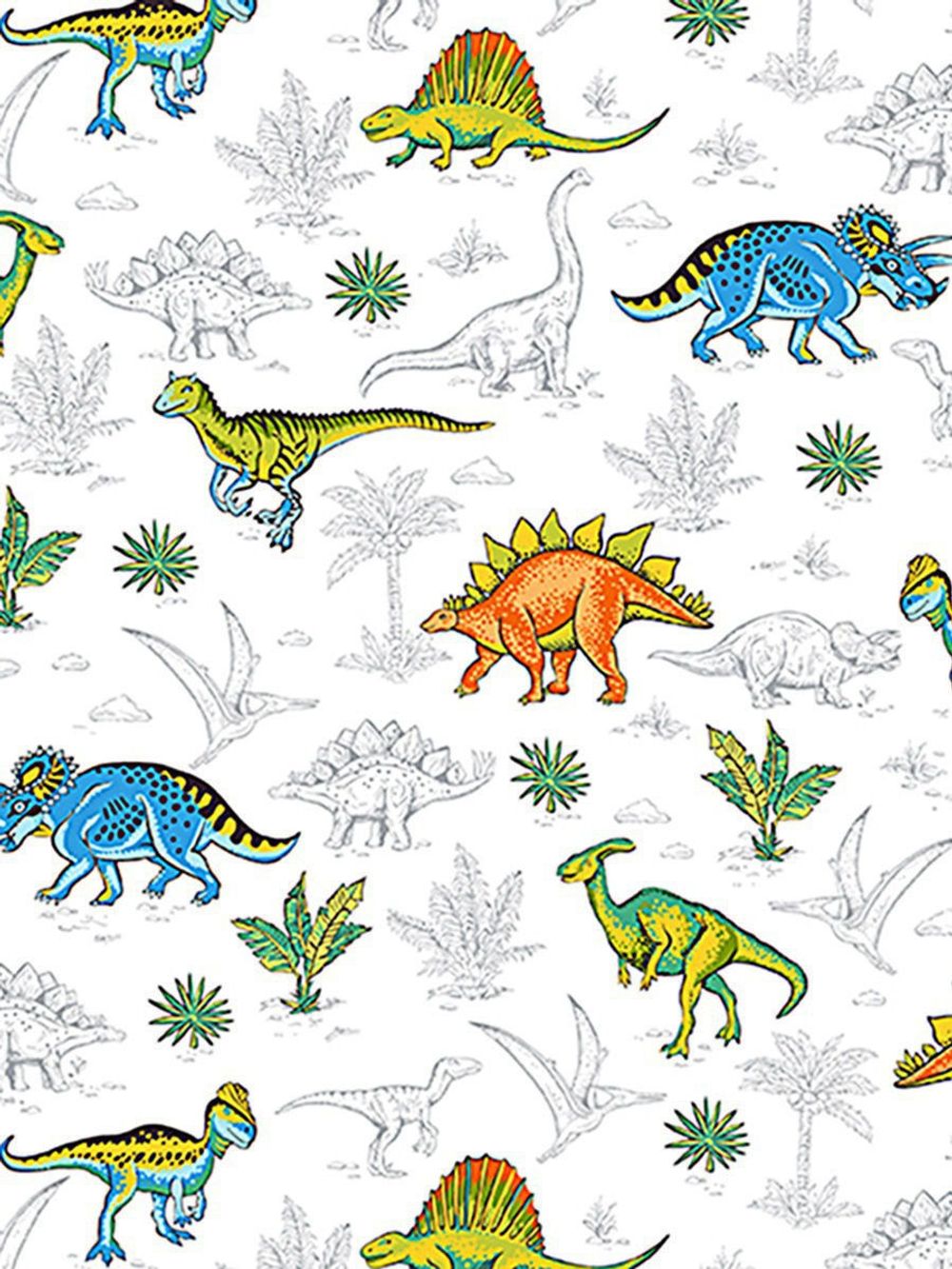 Наволочка комплект 2шт Сказка "Динозавры" 40х60 см, перкаль