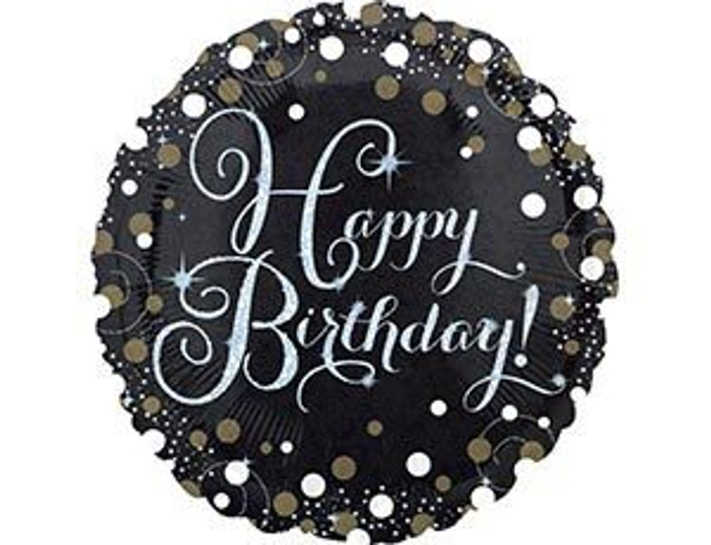 А 18" HB Sparkling Birthday gold S55