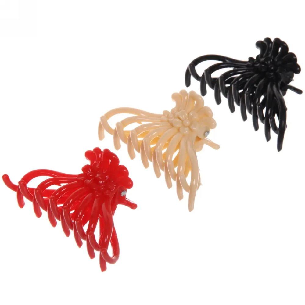 Заколка-краб для волос «Amelia - Flowers», микс 6 цветов, 6*3*2см, ( в индивид. пакете со стикером)