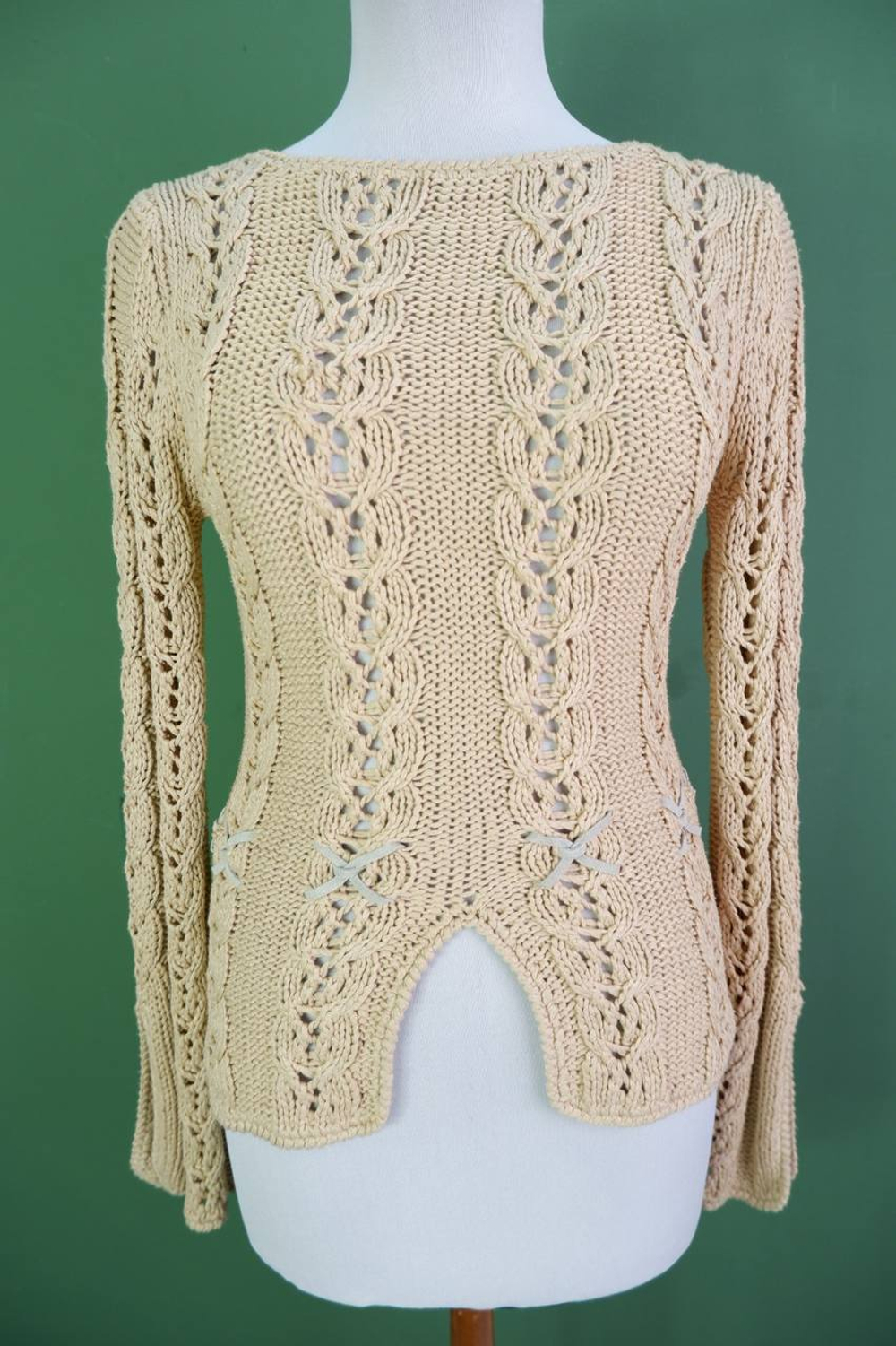 Джемпер красивой вязки, визуально 44/46 размер